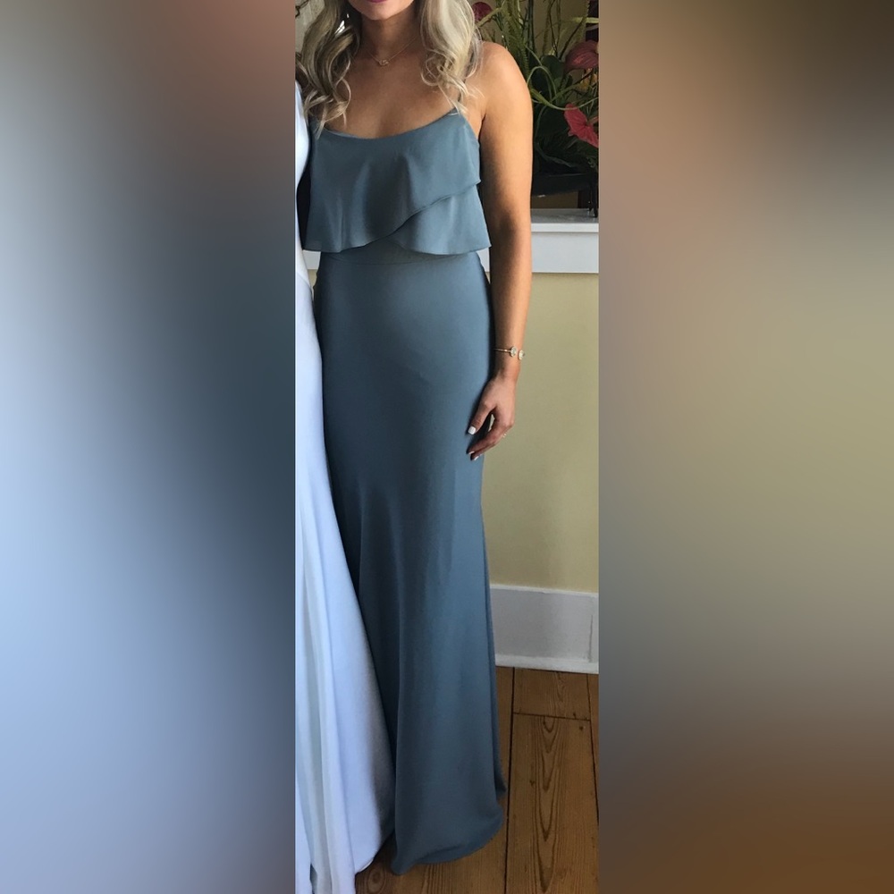 Jenny Yoo Collection Blake gray bridesmaid dress, wedding guest, evening gown